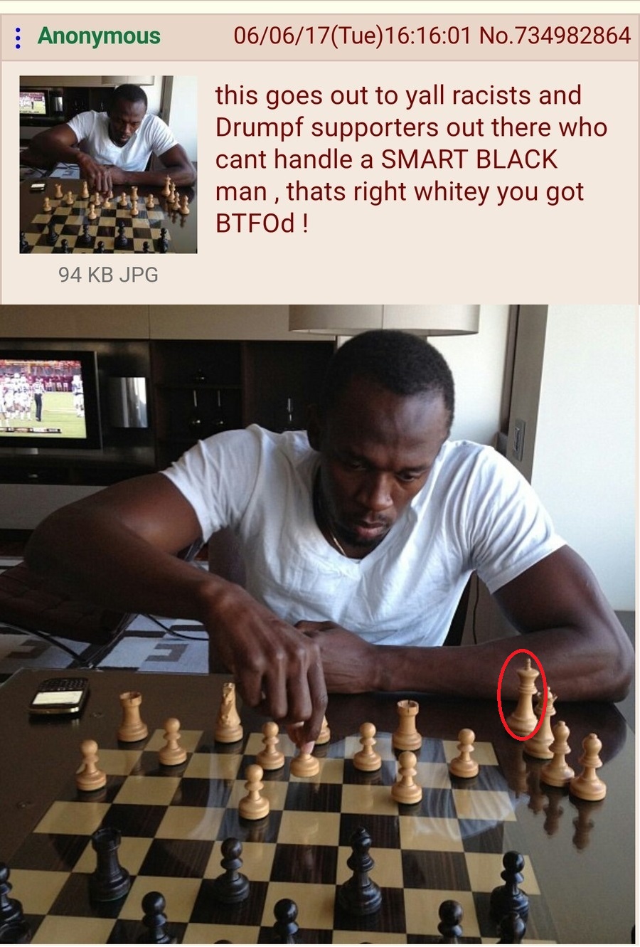 Темнокожий шахматист