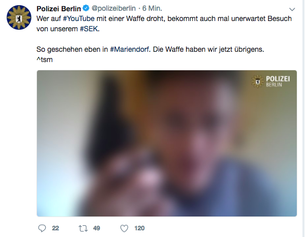 Polizei berlin twitter mimon baraka